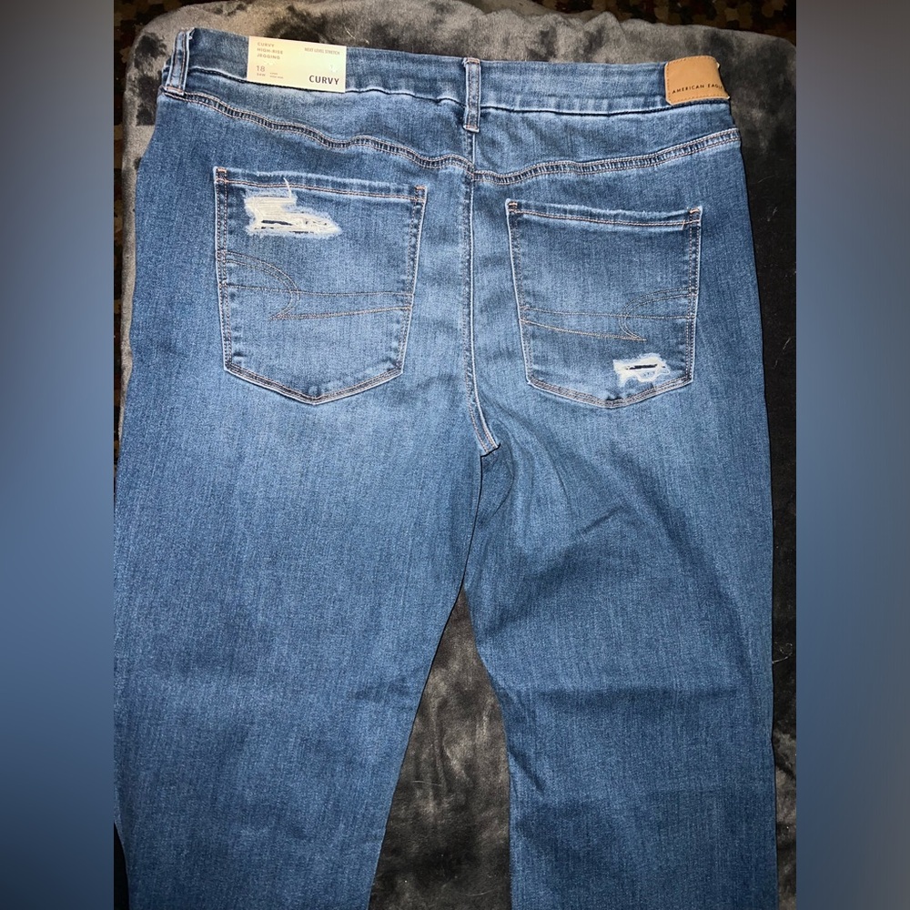 AE Next Level Curvy Patched High-Waisted Jegging Size 18 Long New with tags - Picture 11 of 16